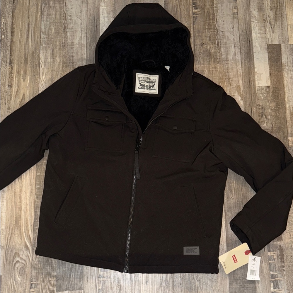 Men’s Levi's Dark Brown Hooded Jacket size Large